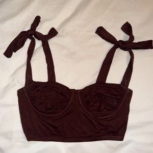 Asoka Brown Underwire Top